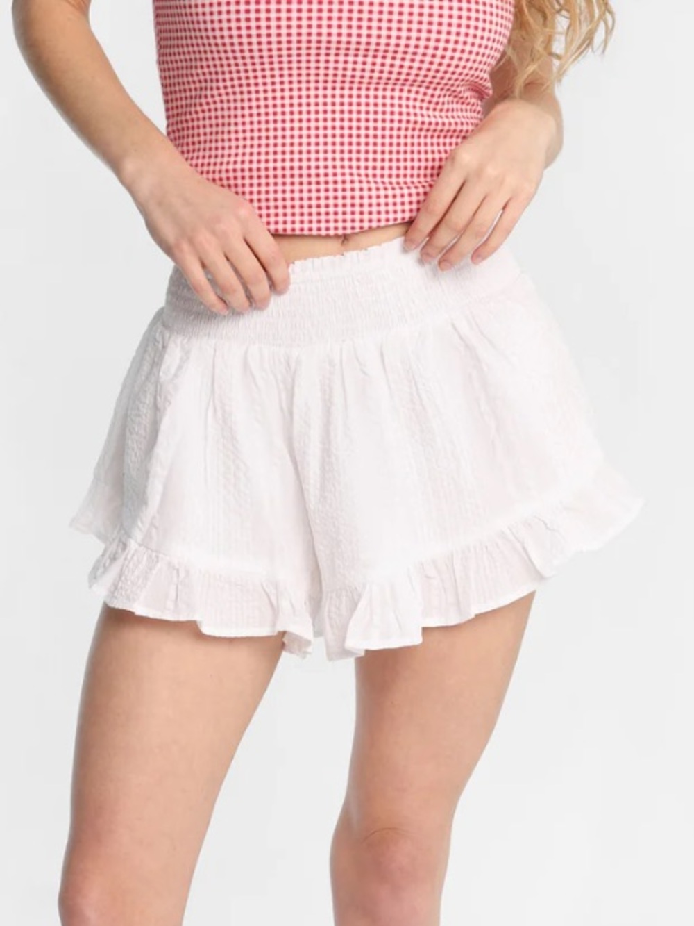 Aeropostale White Ruffled Women's Shorts